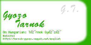 gyozo tarnok business card